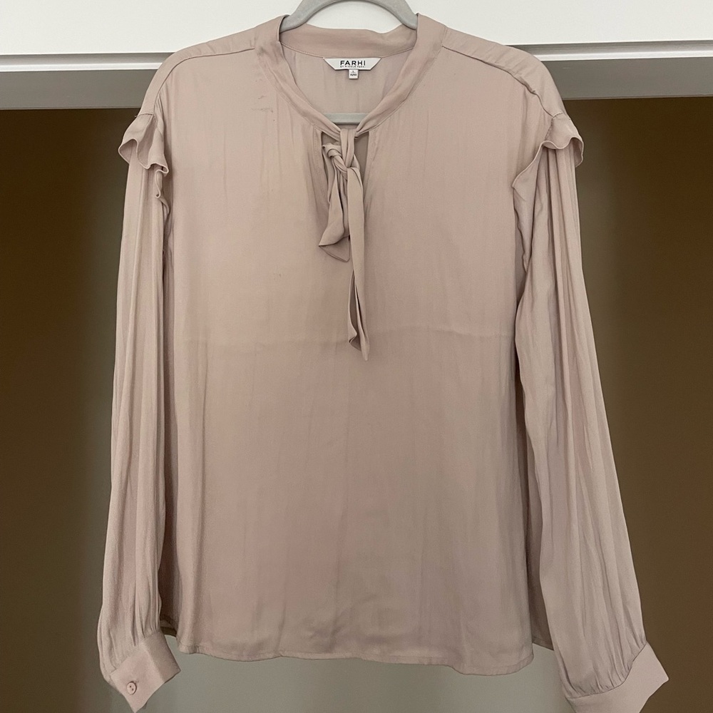 Farhi blouse in dusty blush.